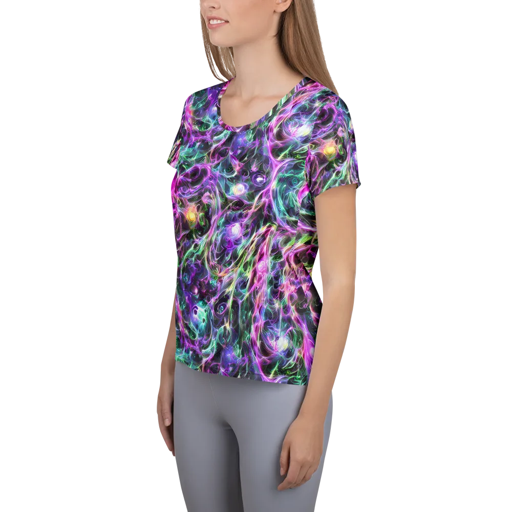Amethyst Storm on Women's Athletic T-Shirt — Left