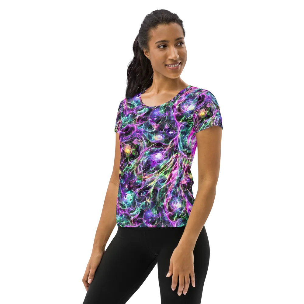 Amethyst Storm on Women's Athletic T-Shirt — Left