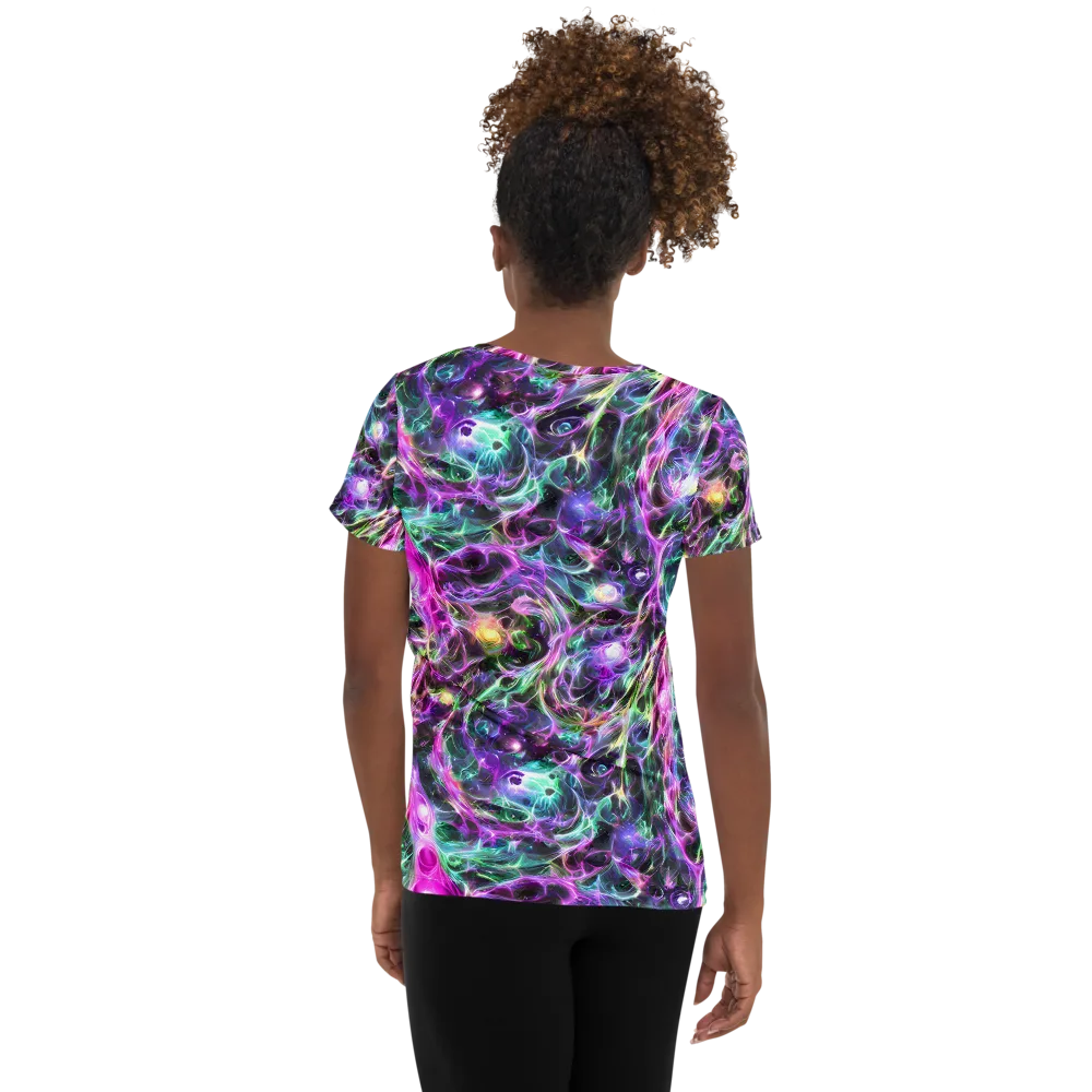 Amethyst Storm on Women's Athletic T-Shirt — Back