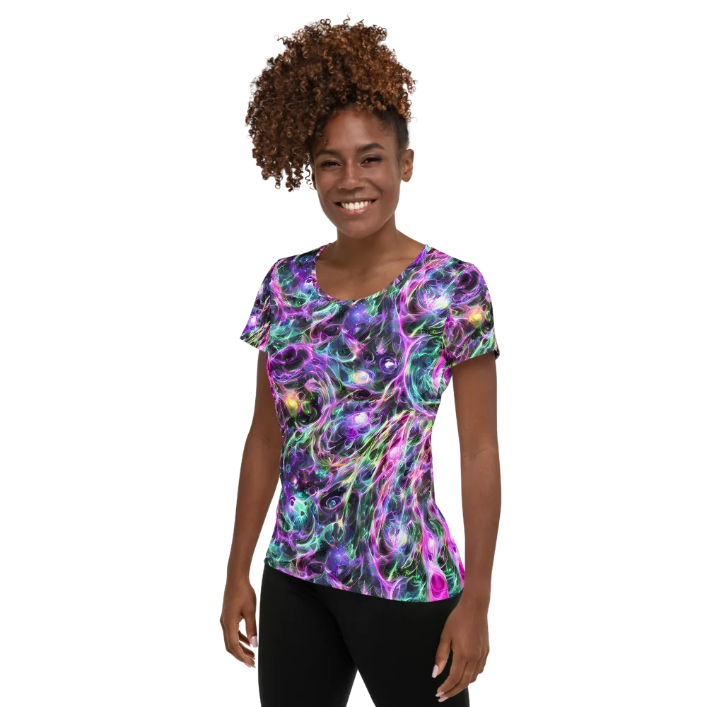 Amethyst Storm on Women's Athletic T-Shirt — Left