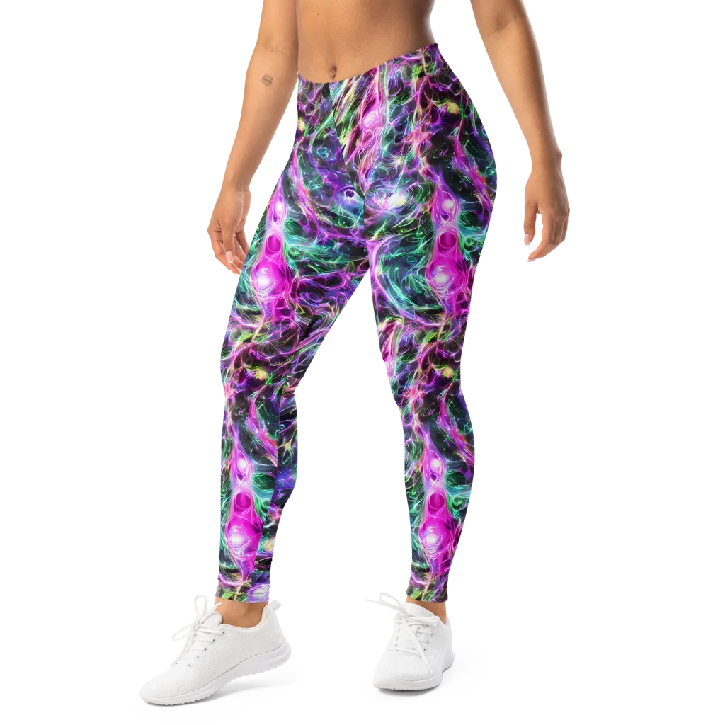 Amethyst Storm on Leggings — Left Front