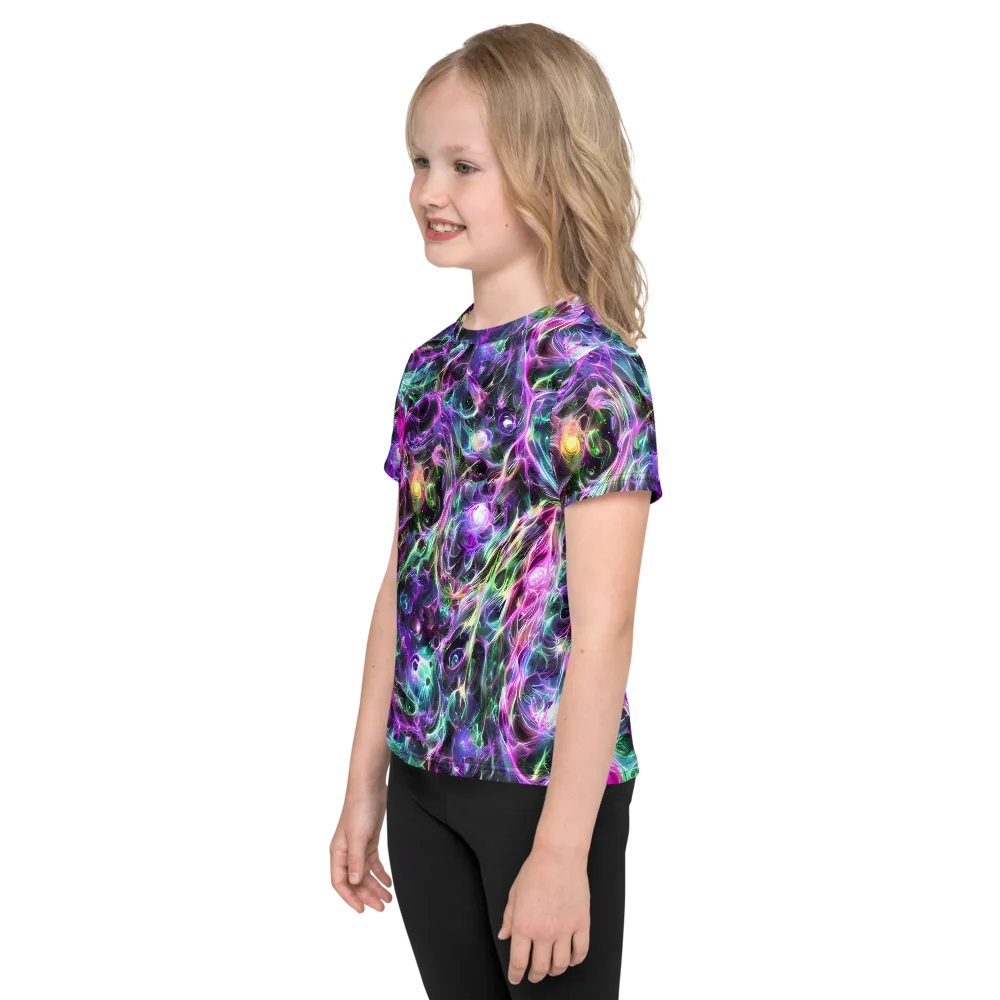 Amethyst Storm on Kids Crew Neck T-Shirt — Left