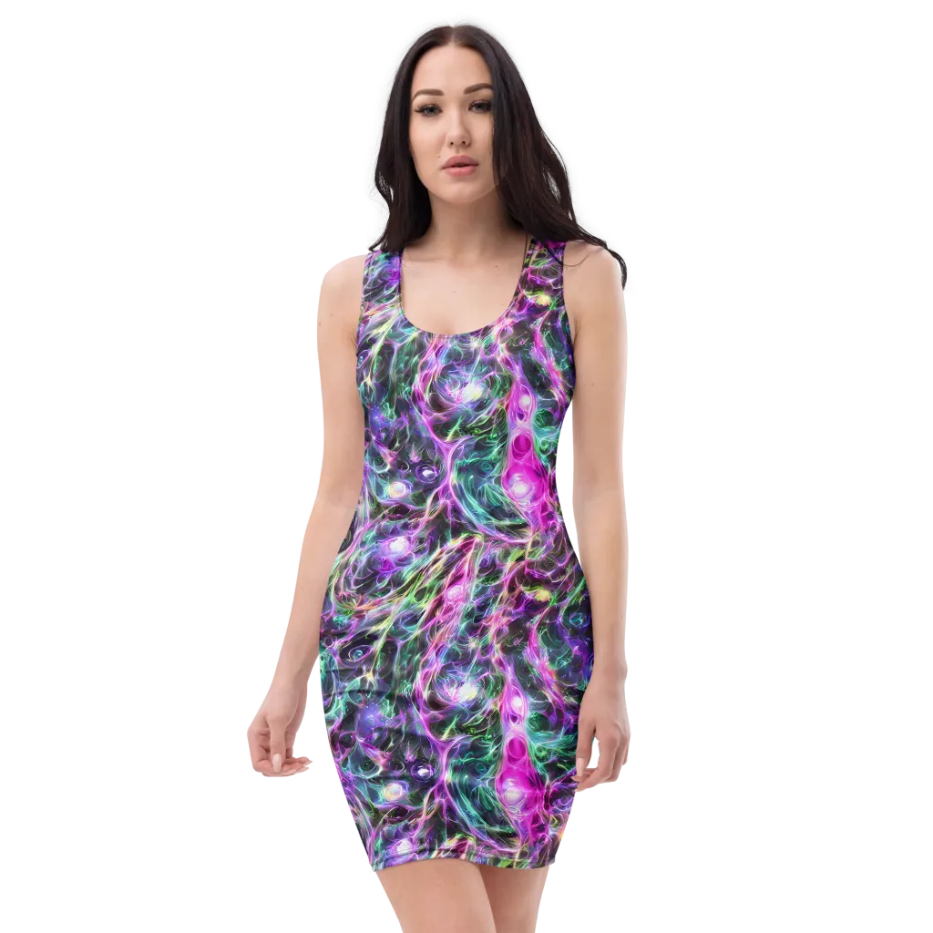 Amethyst Storm on Bodycon Dress — Front