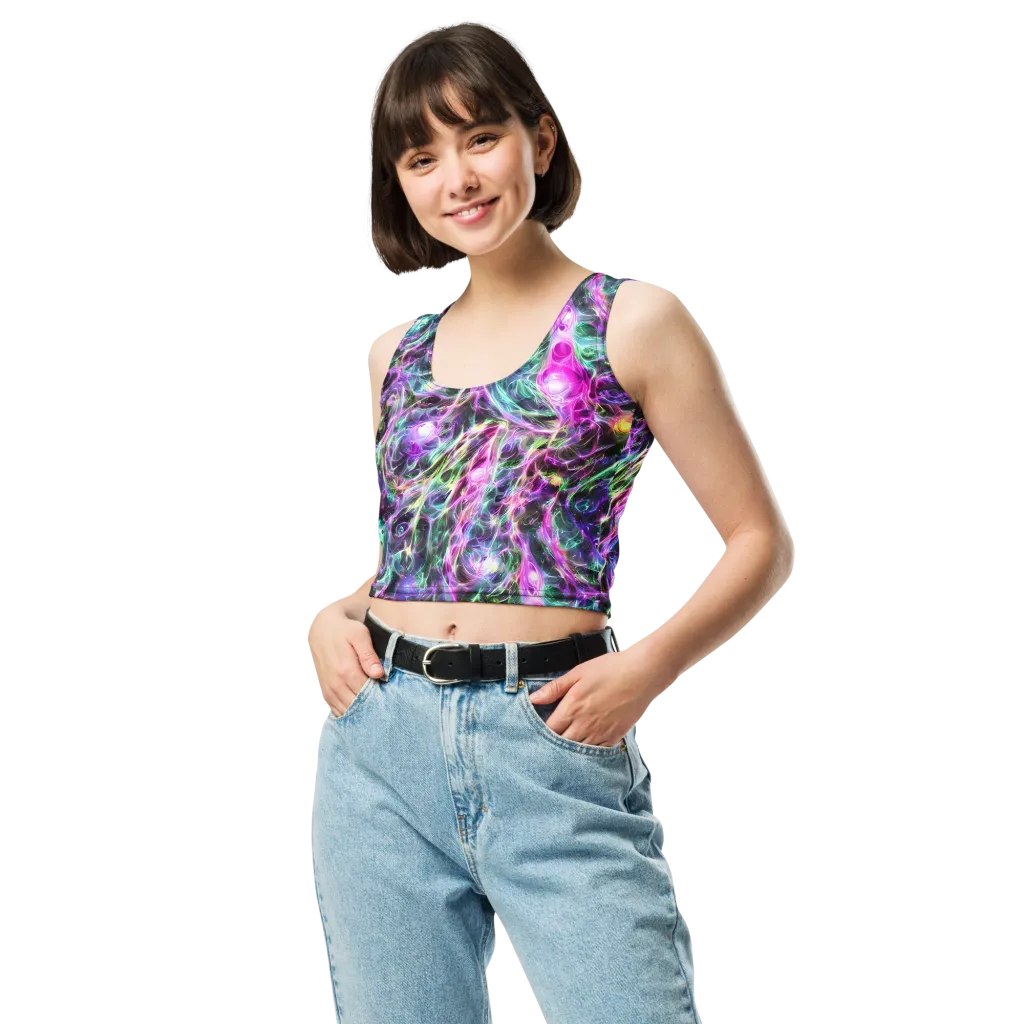 Amethyst Storm on Crop Top — Front