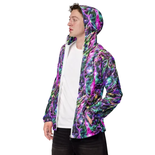 Amethyst Storm on a Men's Windbreaker