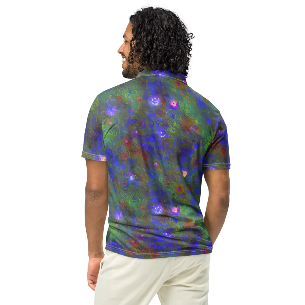 Mystic Reef on Men's Slim Fit Polo Shirt — Back