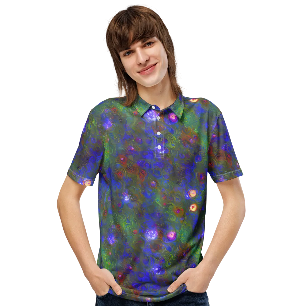 Mystic Reef on Men's Slim Fit Polo Shirt — Front