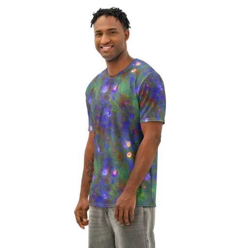 Mystic Reef on a Men's Cotton Crew Neck T-Shirt
