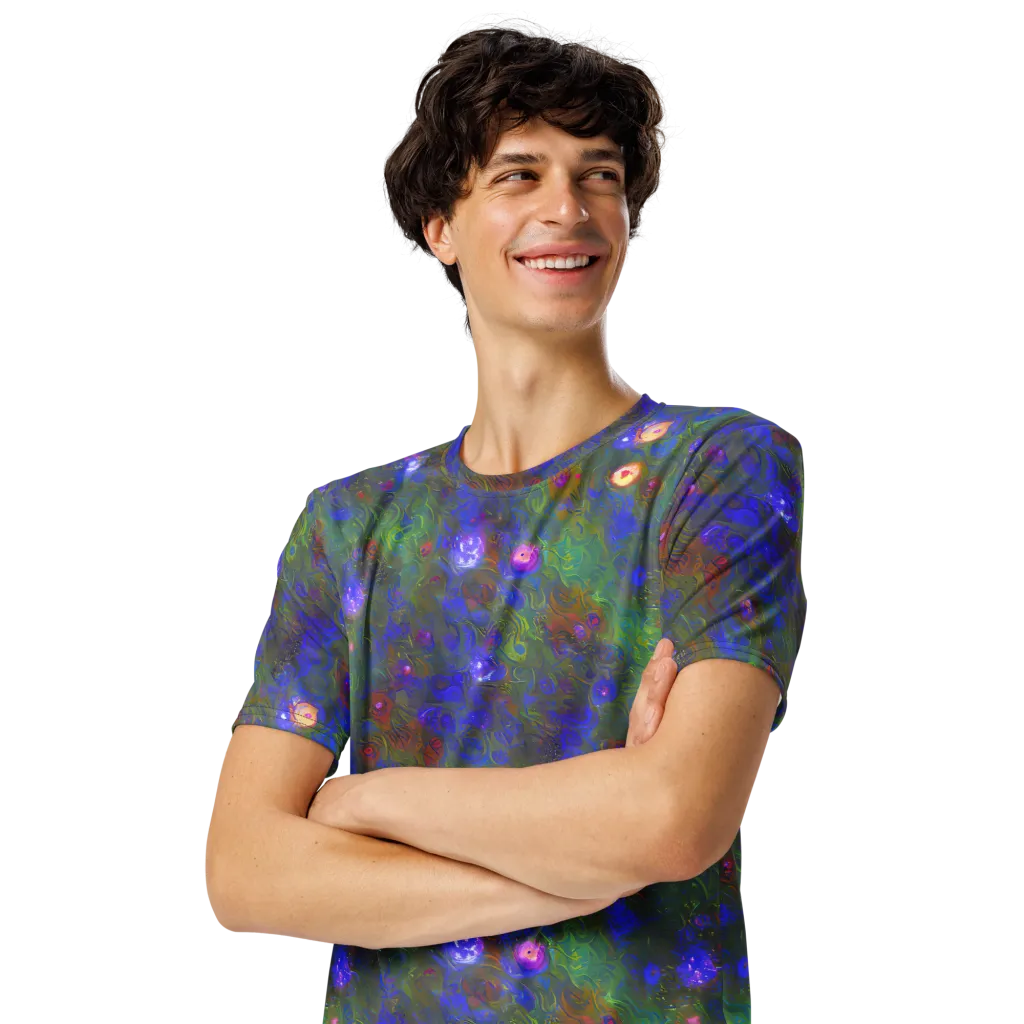 Mystic Reef on Men's Crew Neck T-Shirt — Left Front