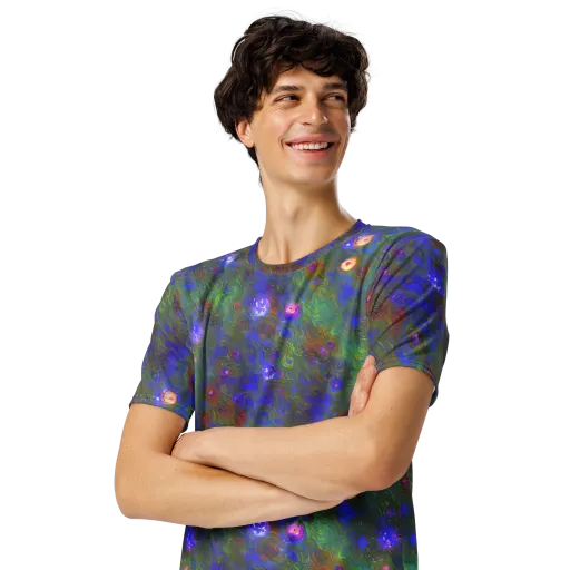 Mystic Reef on a Men's Crew Neck T-Shirt