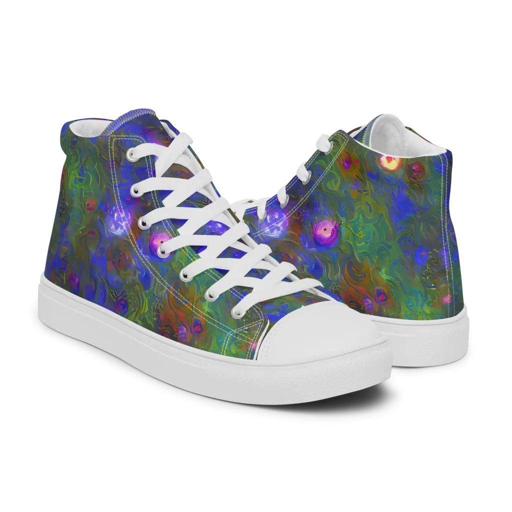 Mystic Reef on Men's High Top Canvas Shoes — Right