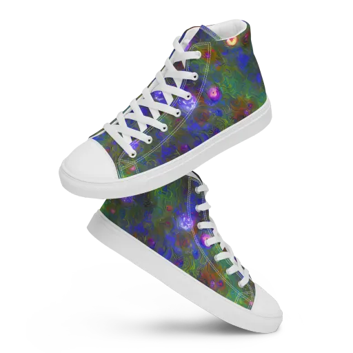 Mystic Reef on a Men's High Top Canvas Shoes