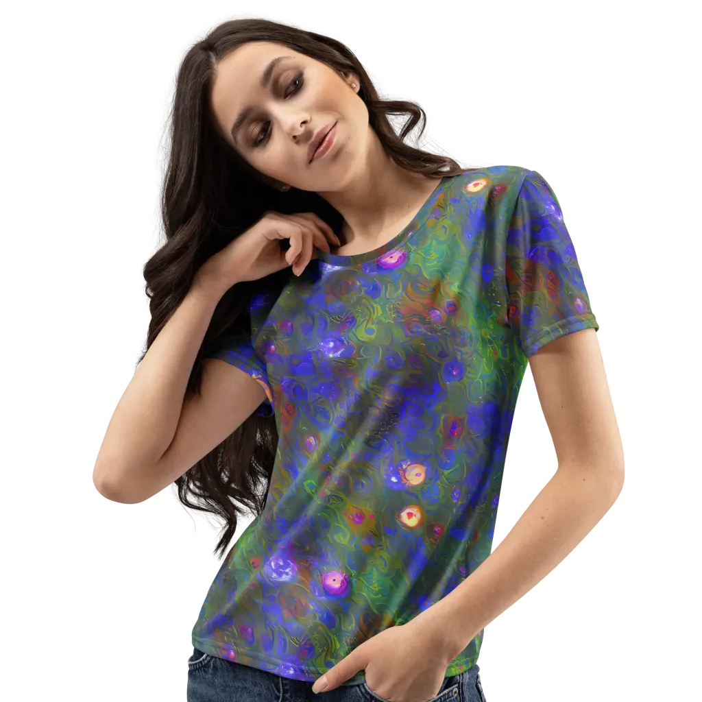 Mystic Reef on Women's Crew Neck T-Shirt — Left Front