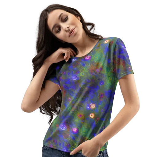Mystic Reef on a Women's Crew Neck T-Shirt