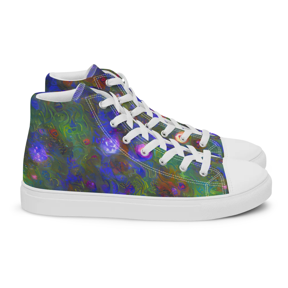 Mystic Reef on Women's High Top Canvas Shoes — Right