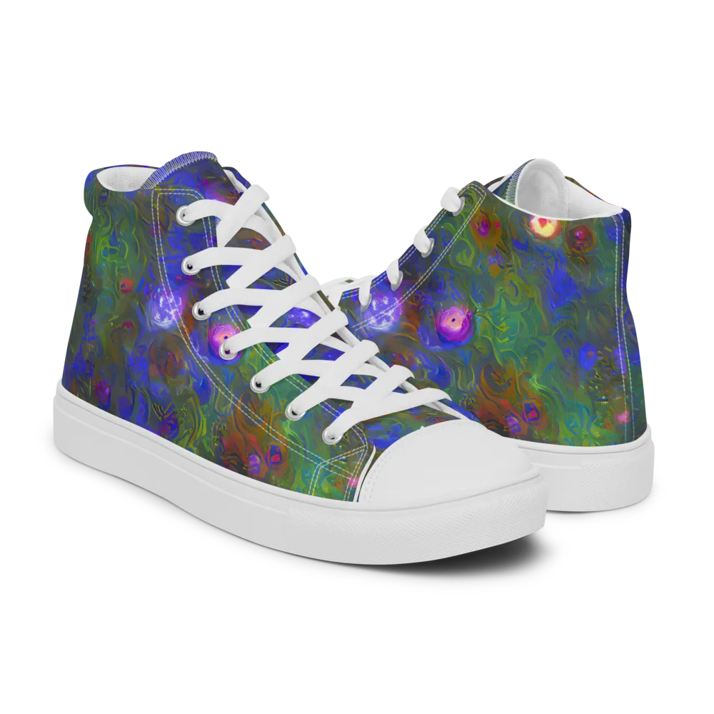 Mystic Reef on Women's High Top Canvas Shoes — Right