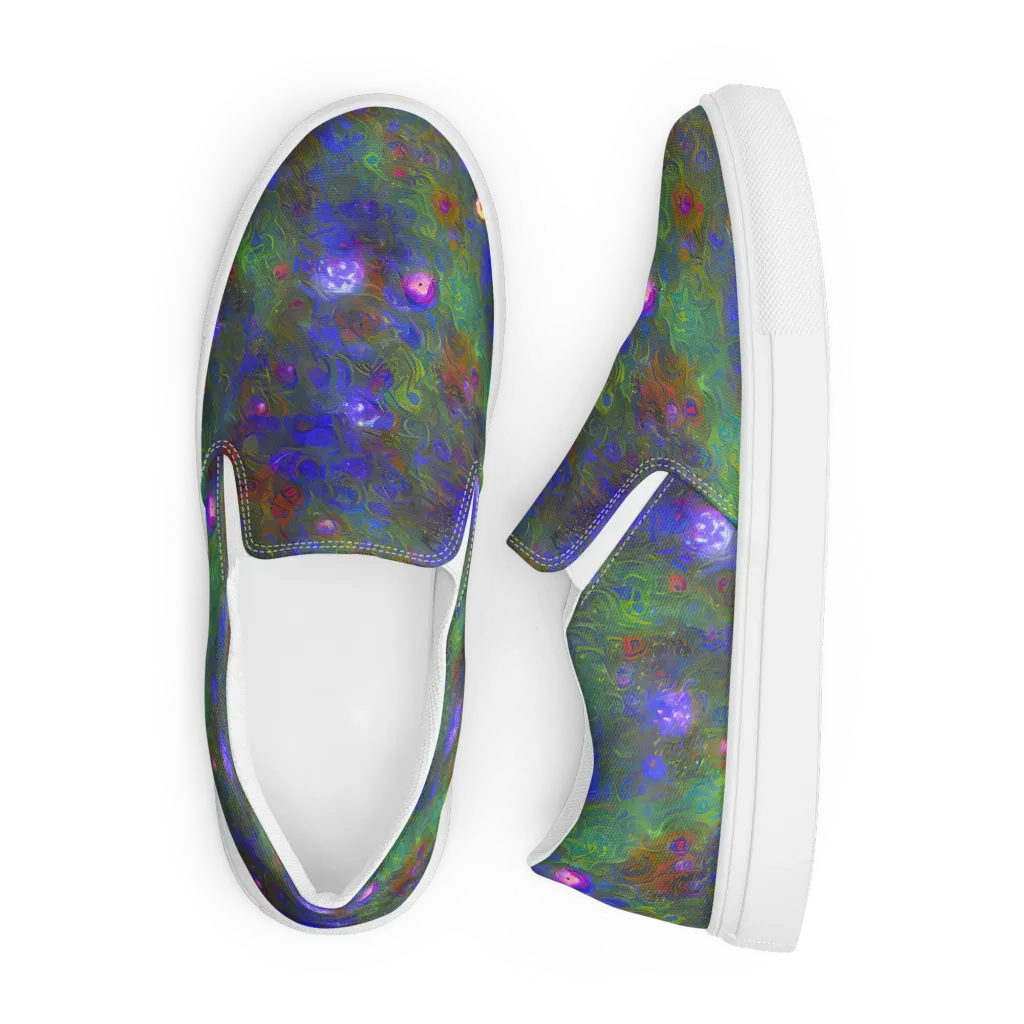 Mystic Reef on Men's Slip-On Canvas Shoes — Front