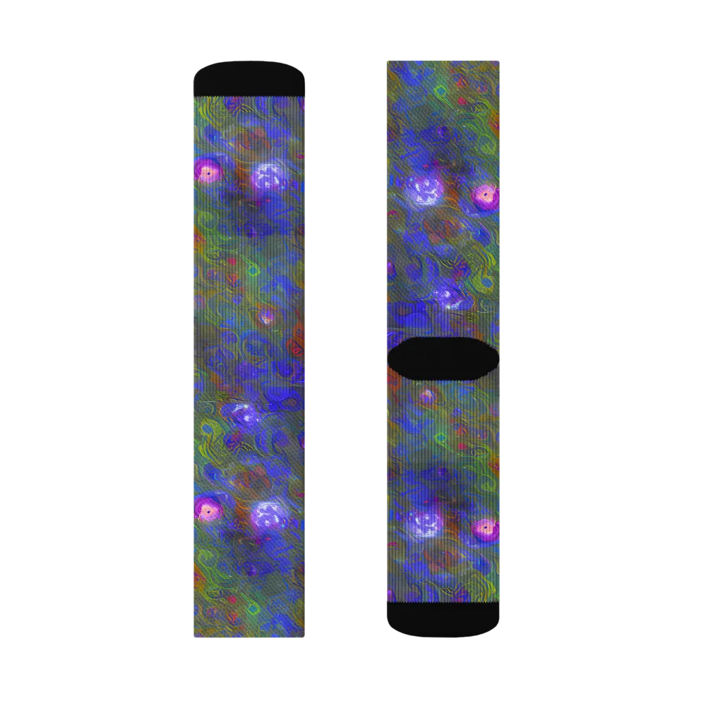 Mystic Reef on Socks — Left Sock