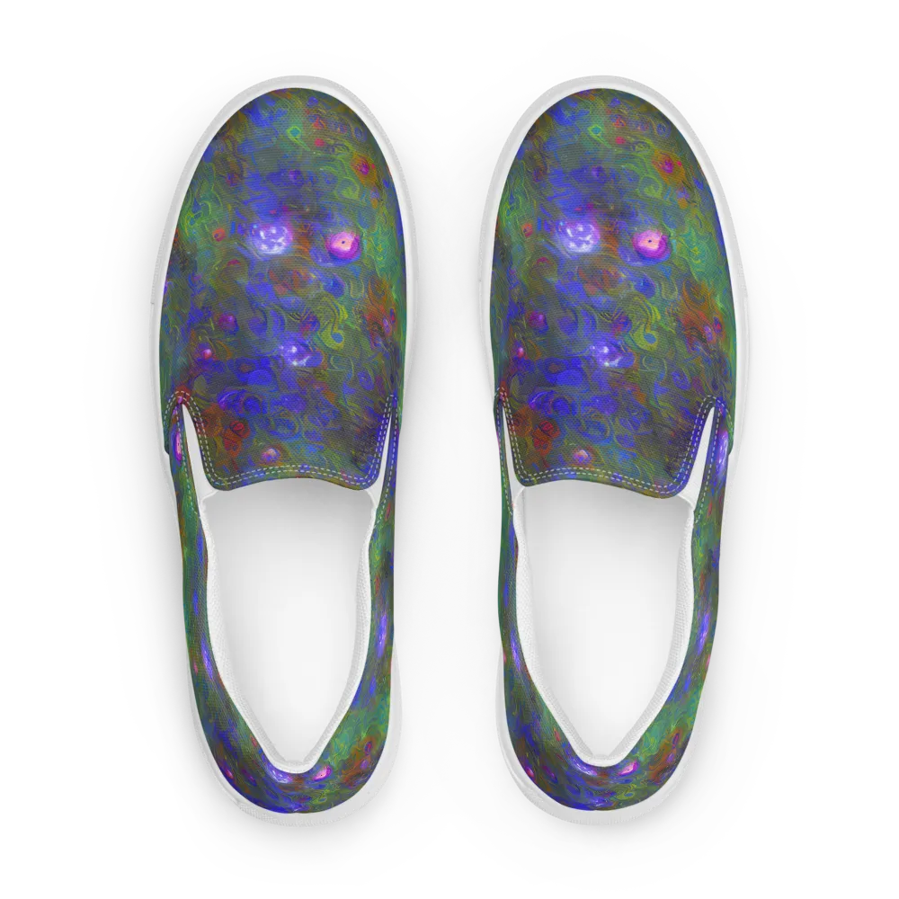 Mystic Reef on Women's Slip-On Canvas Shoes — Front