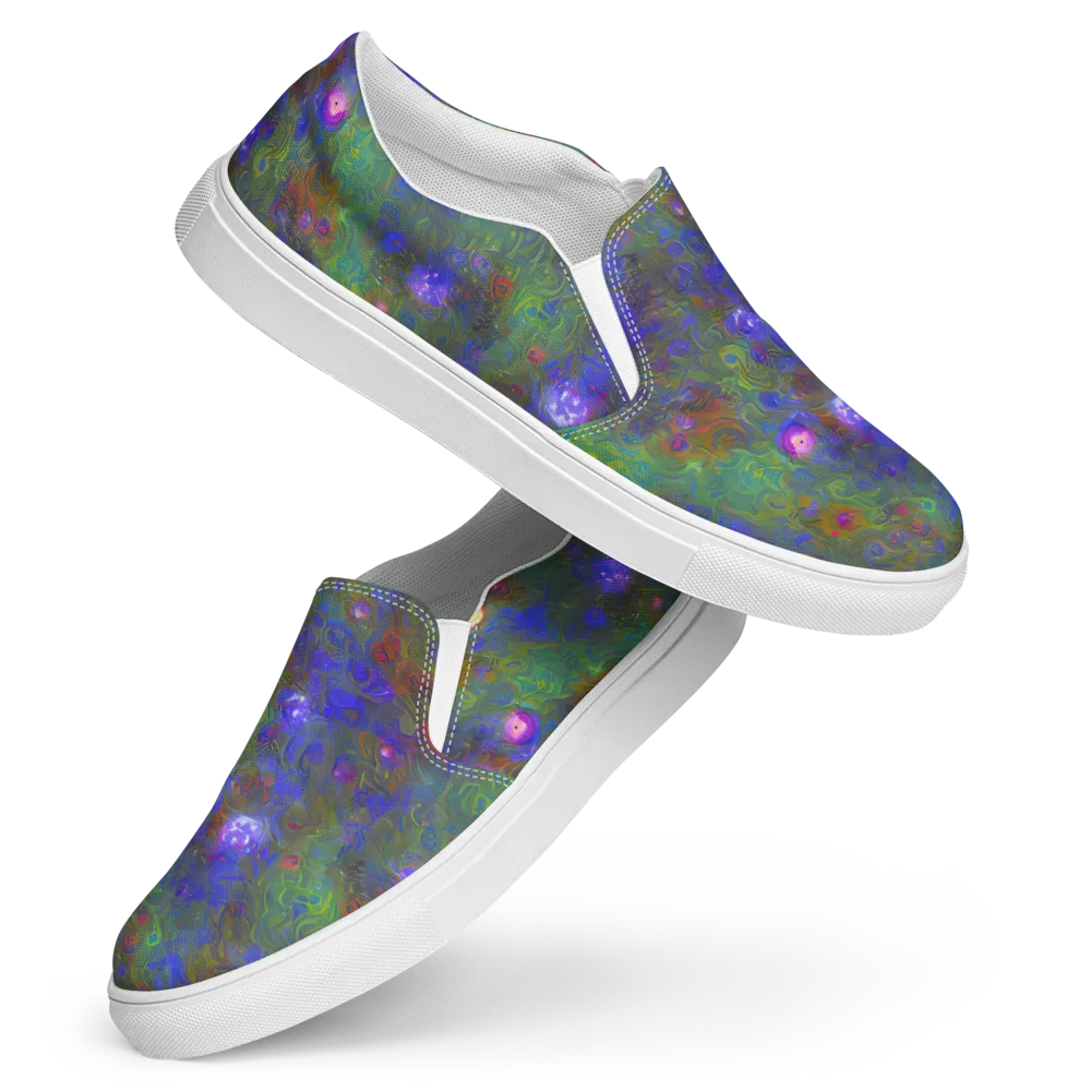 Mystic Reef on Women's Slip-On Canvas Shoes — Front
