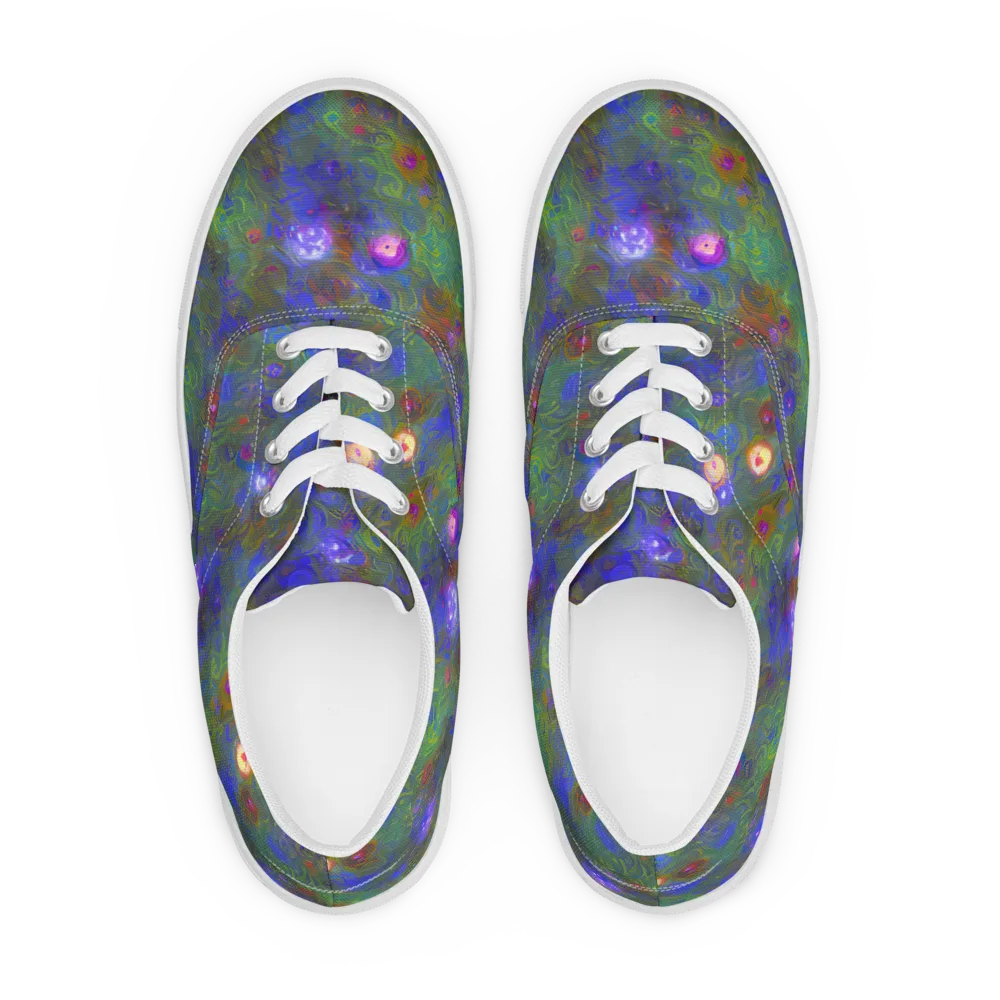 Mystic Reef on Men's Lace-Up Canvas Shoes — Front