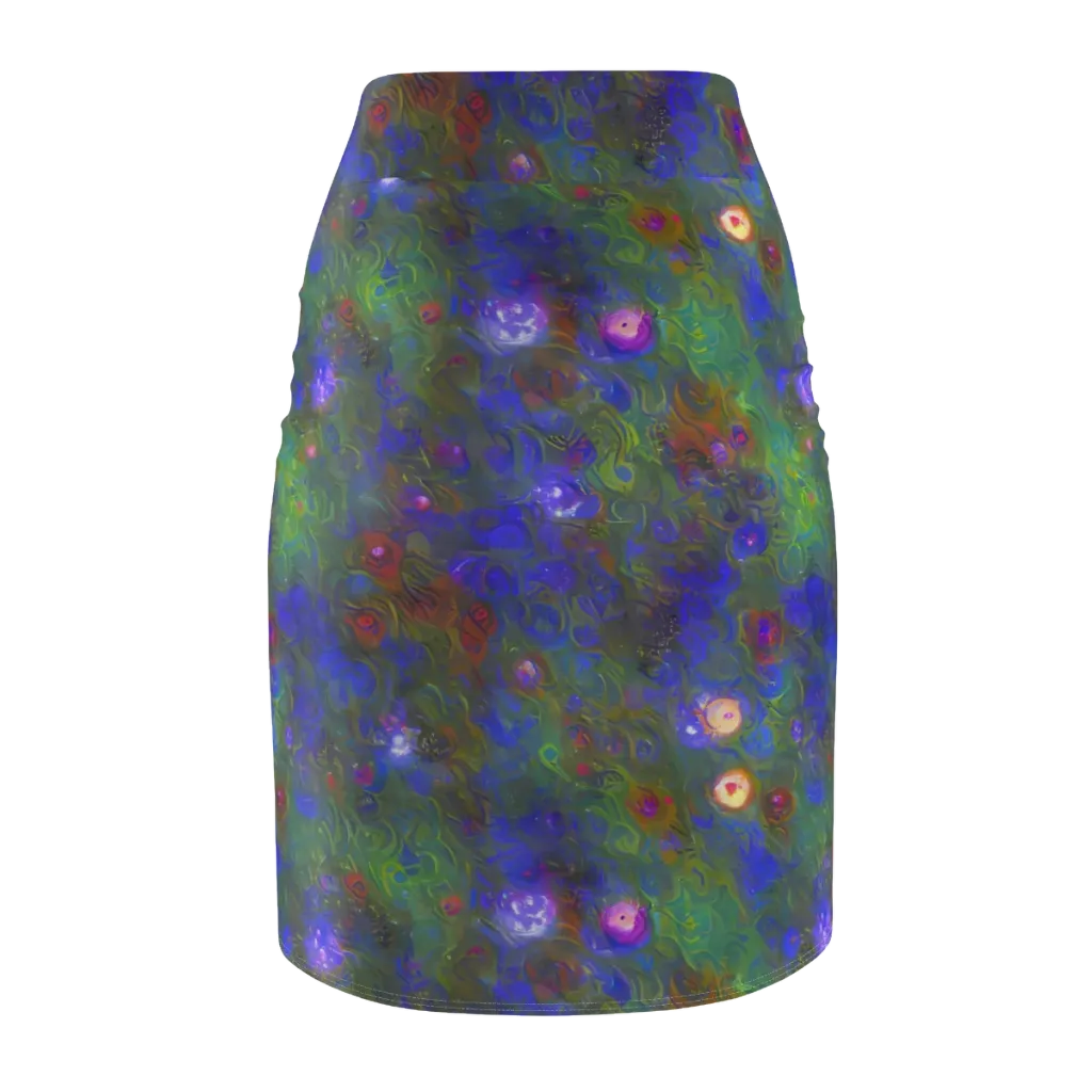 Mystic Reef on Pencil Skirt — Back