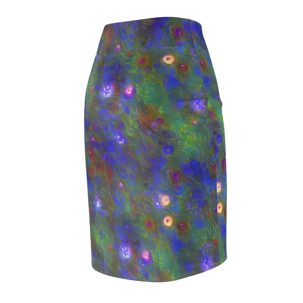 Mystic Reef on Pencil Skirt — Back Side