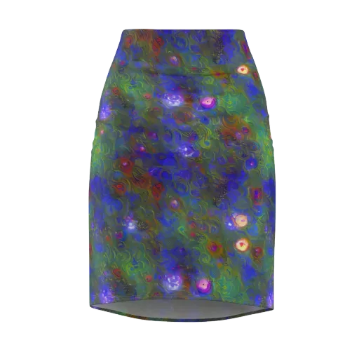 Mystic Reef on a Pencil Skirt