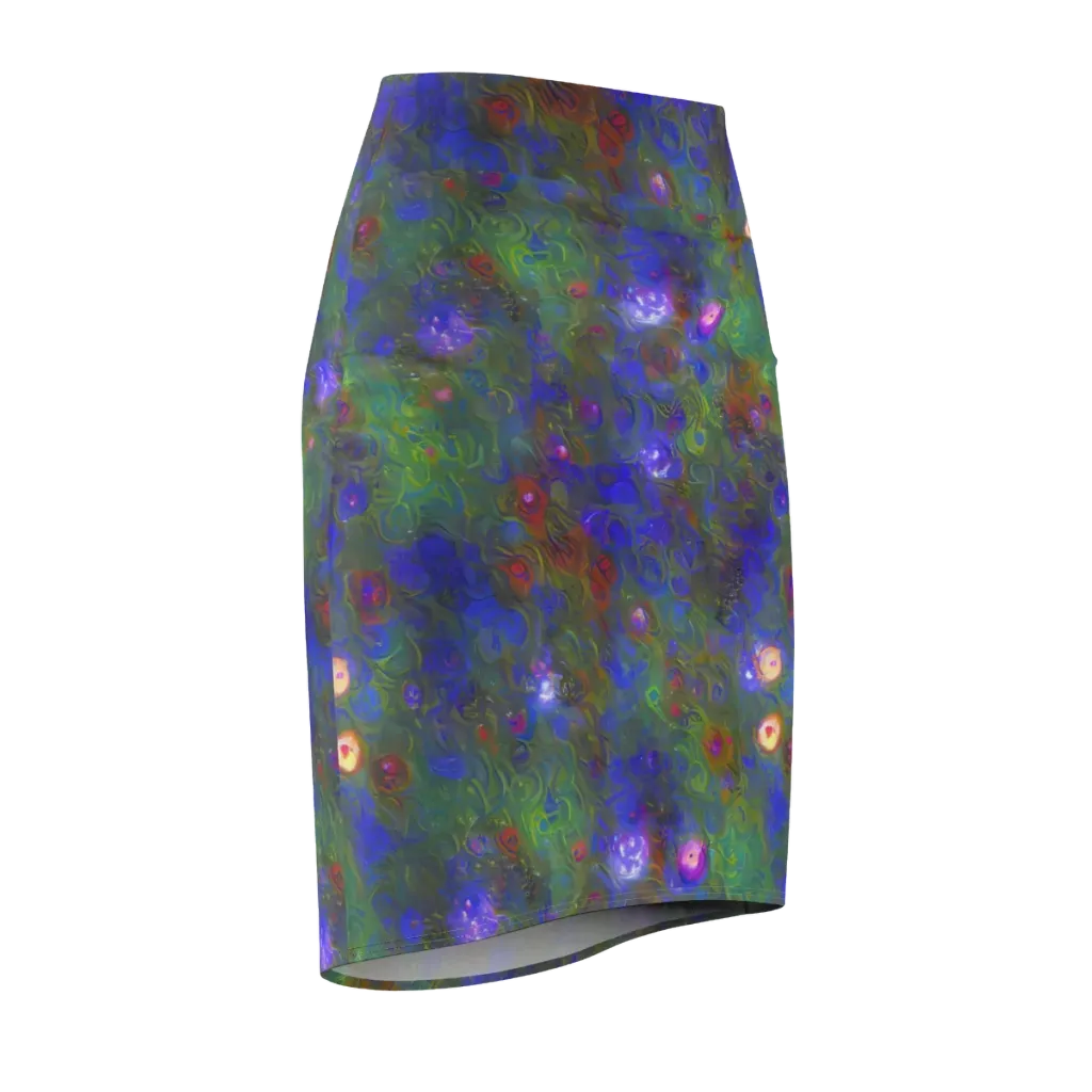 Mystic Reef on Pencil Skirt — Front Side