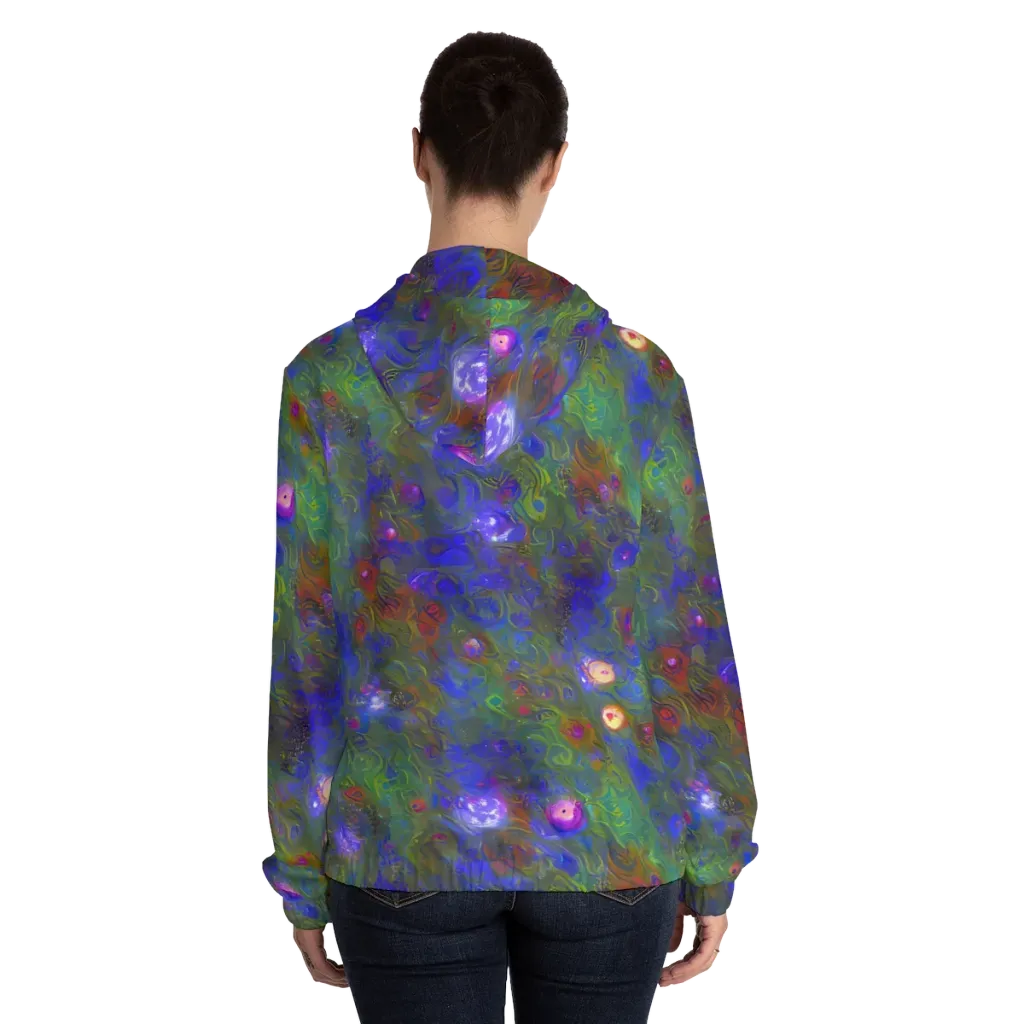 Mystic Reef on Women's Full-Zip Hoodie — Back On Person