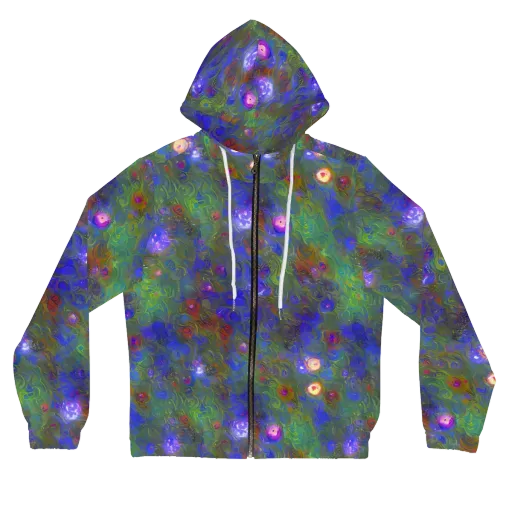 Mystic Reef on a Women's Full-Zip Hoodie