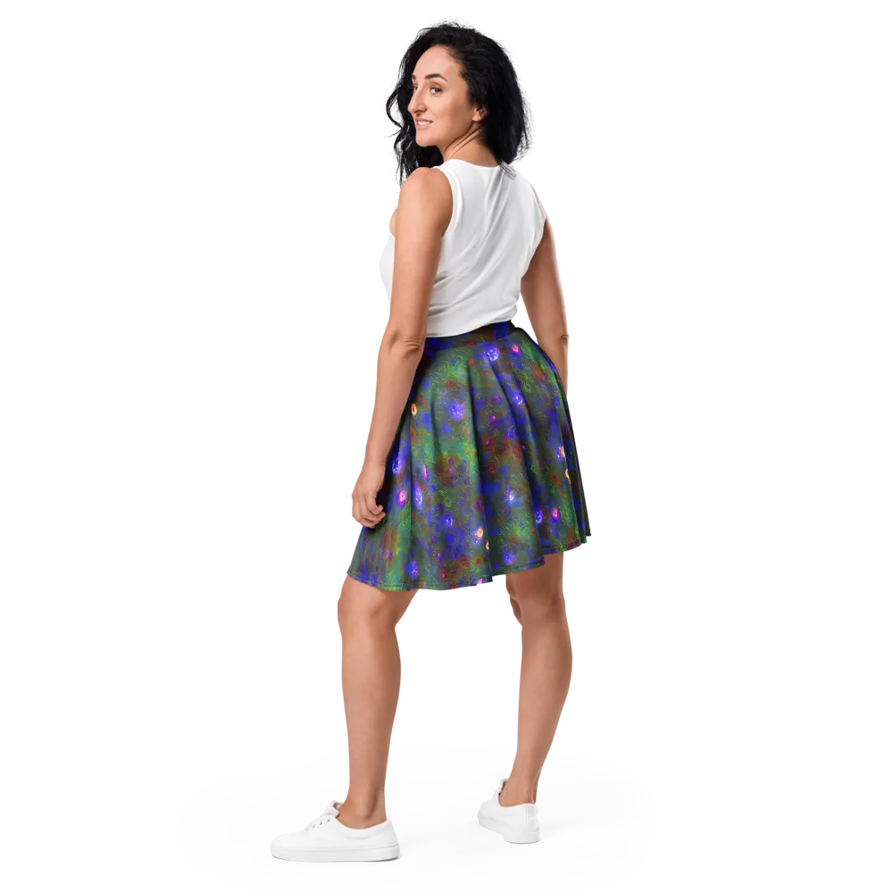 Mystic Reef on Skater Skirt — Back