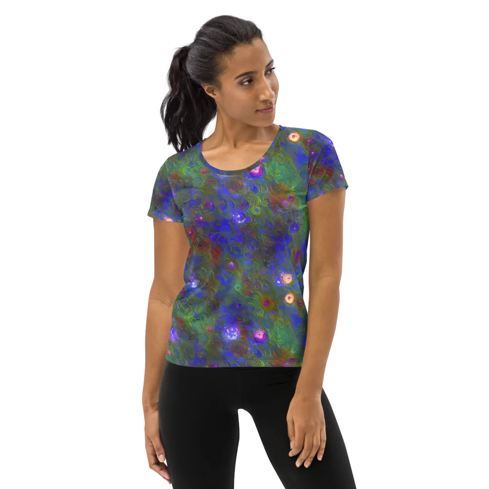 Mystic Reef on Women's Athletic T-Shirt — Front