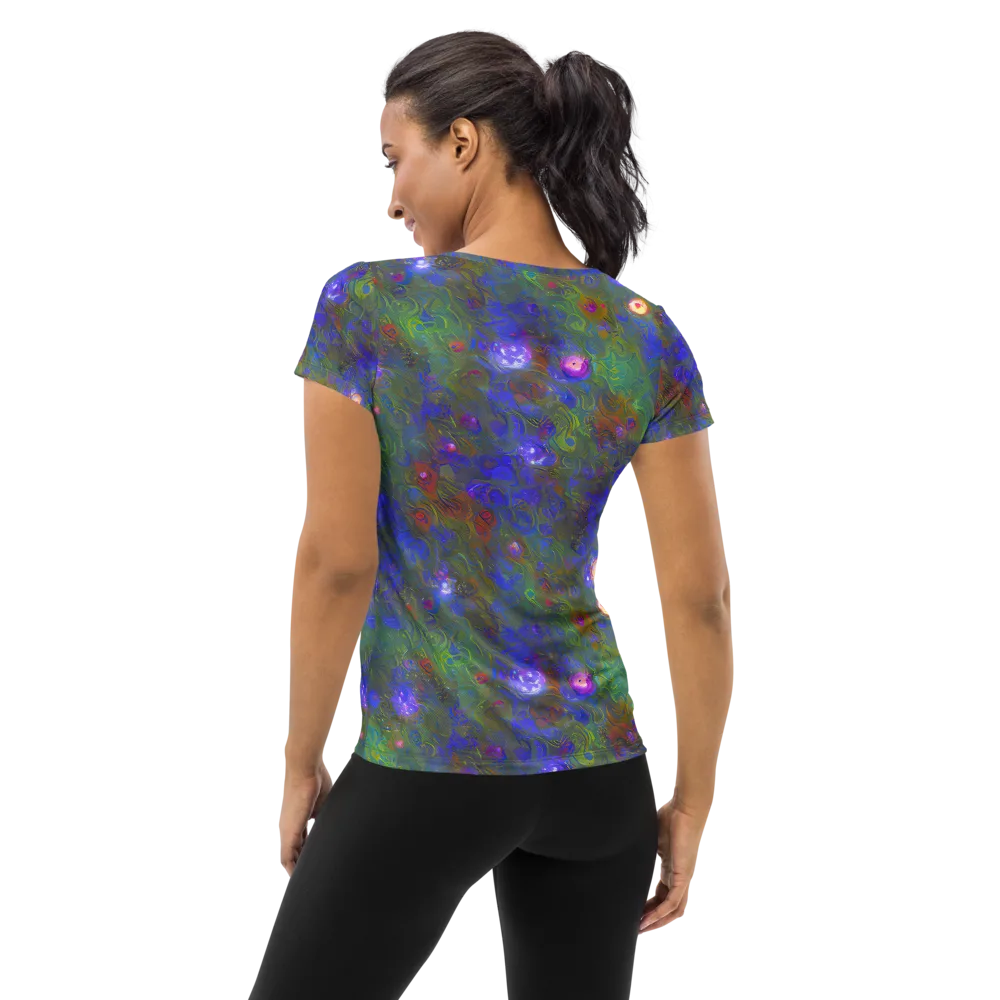 Mystic Reef on Women's Athletic T-Shirt — Back