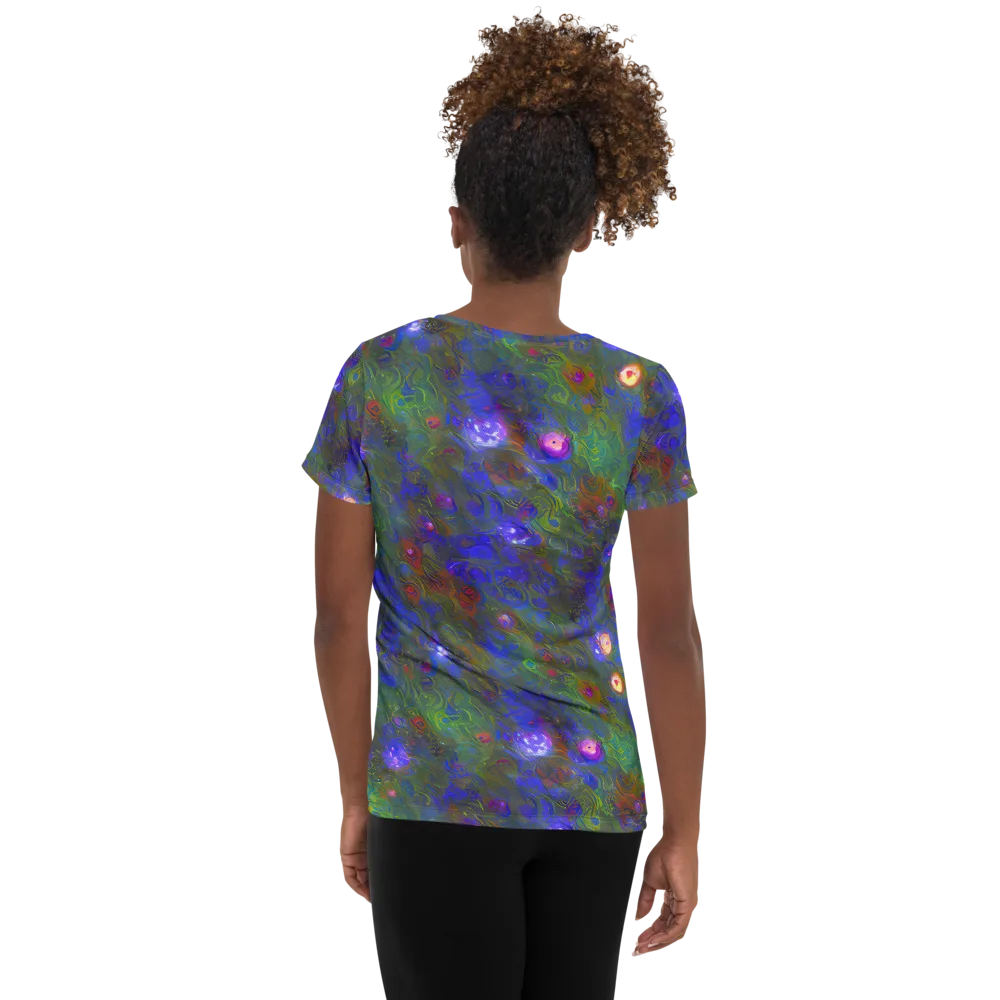Mystic Reef on Women's Athletic T-Shirt — Back