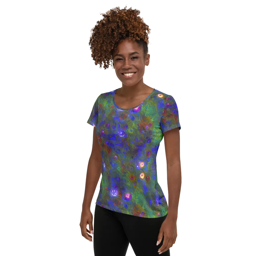 Mystic Reef on Women's Athletic T-Shirt — Left