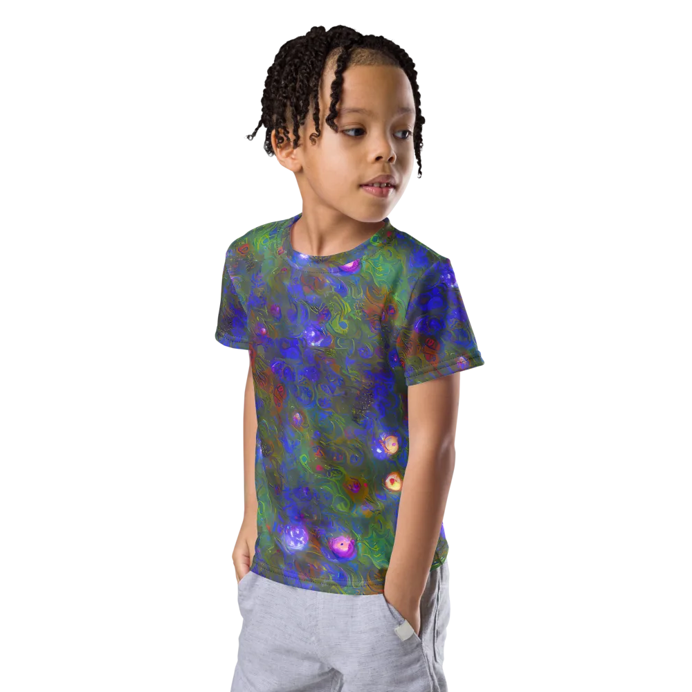 Mystic Reef on Kids Crew Neck T-Shirt — Left Front