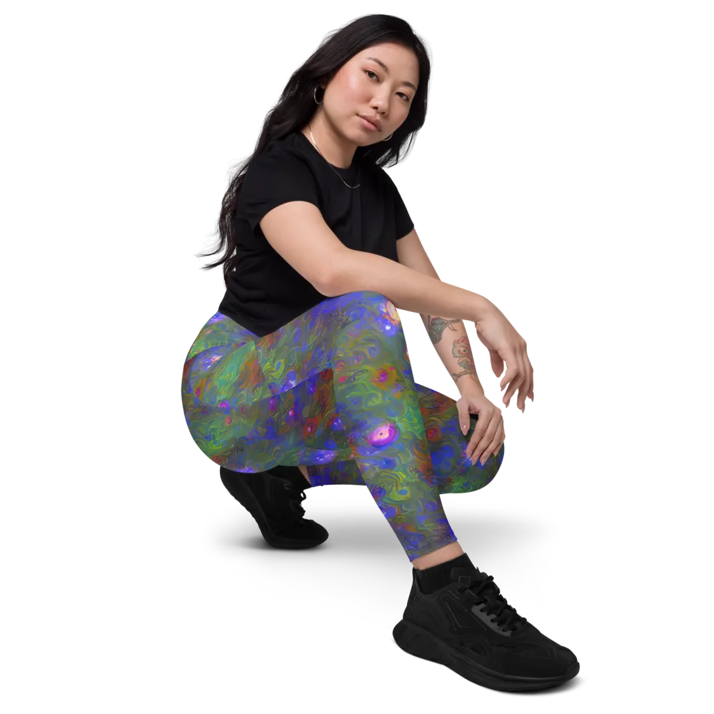 Mystic Reef on Leggings with Pockets — Right Front
