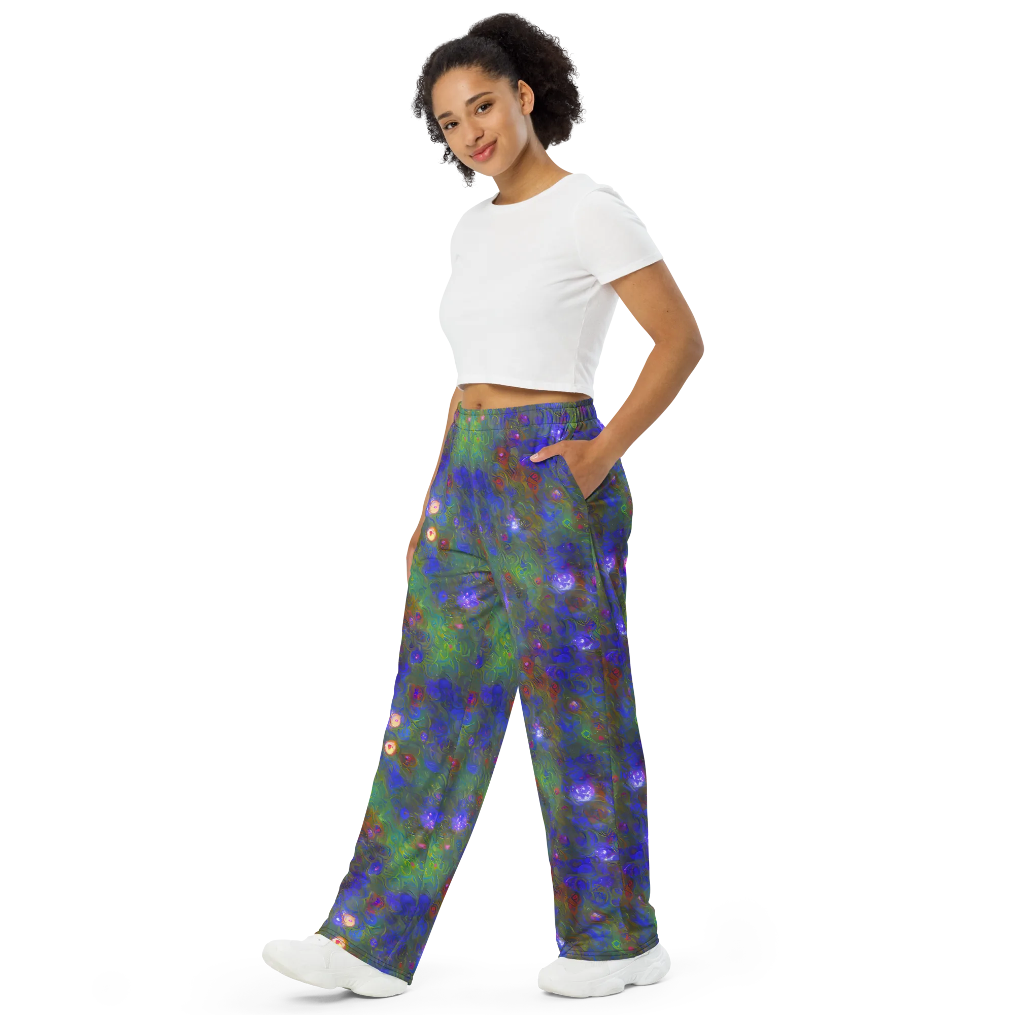Mystic Reef on Wide-Leg Pants — Left Front