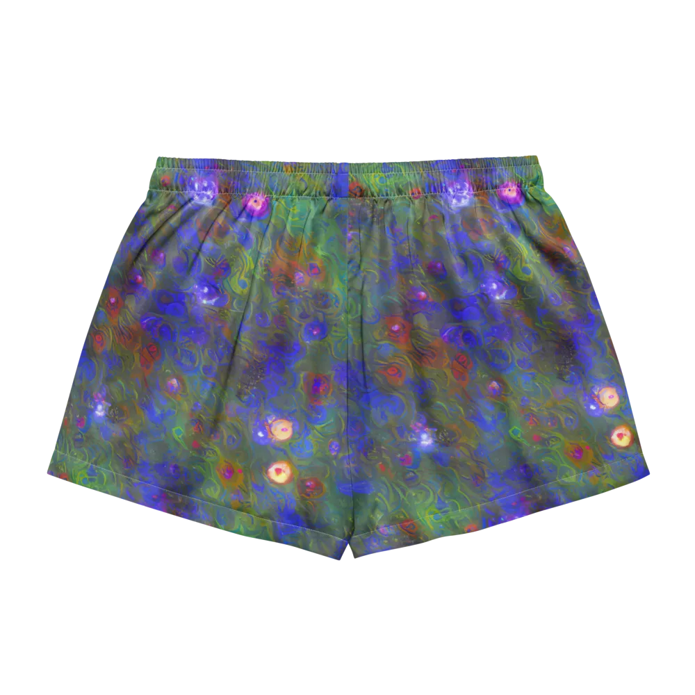 Mystic Reef on Women's Pajama Shorts — Back