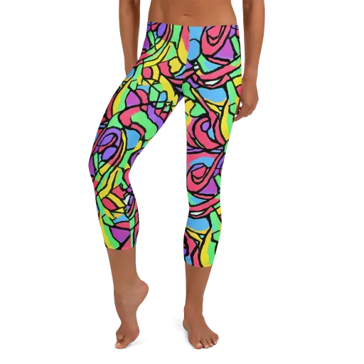 Acid Stained Glass on a Capri Leggings