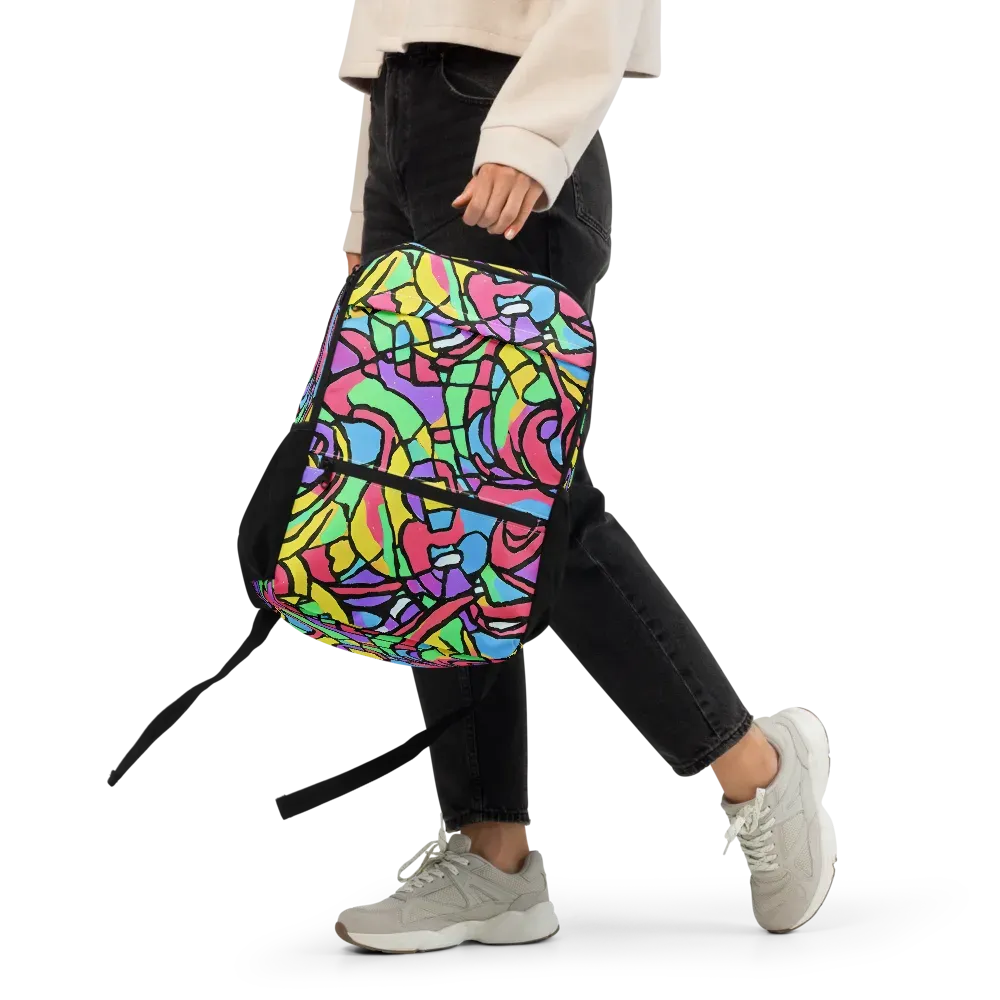Acid Stained Glass on Utility Backpack — Front