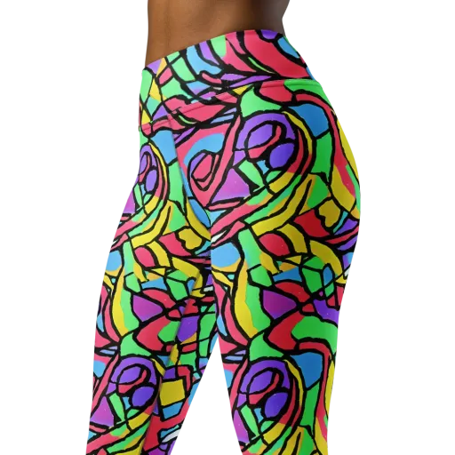 Acid Stained Glass on a Yoga Leggings