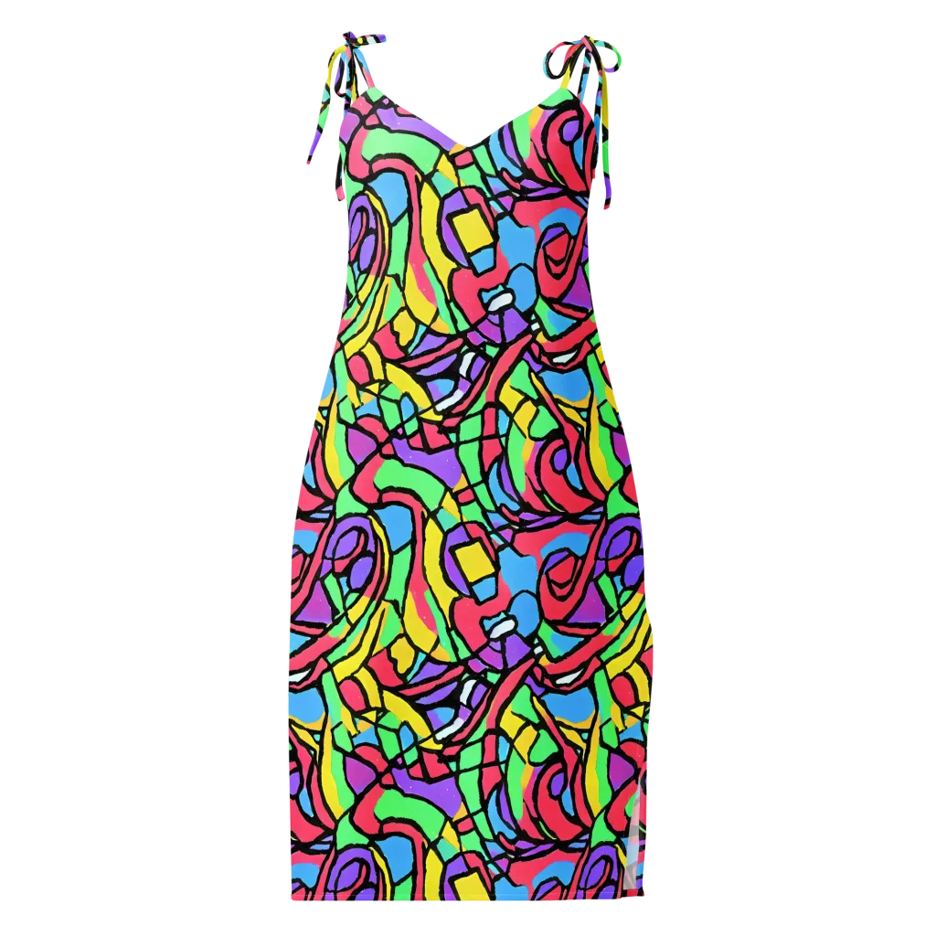 Acid Stained Glass on Slip Dress — Front