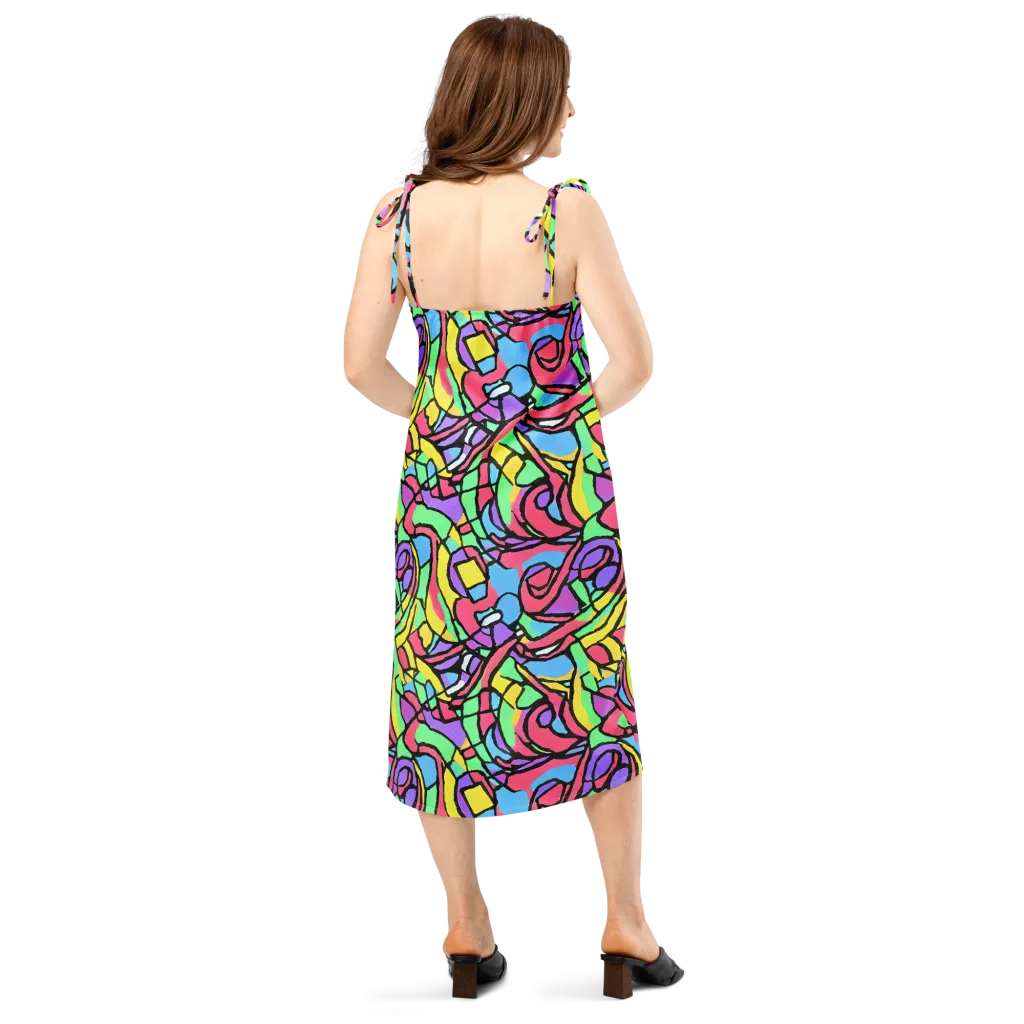 Acid Stained Glass on Slip Dress — Back