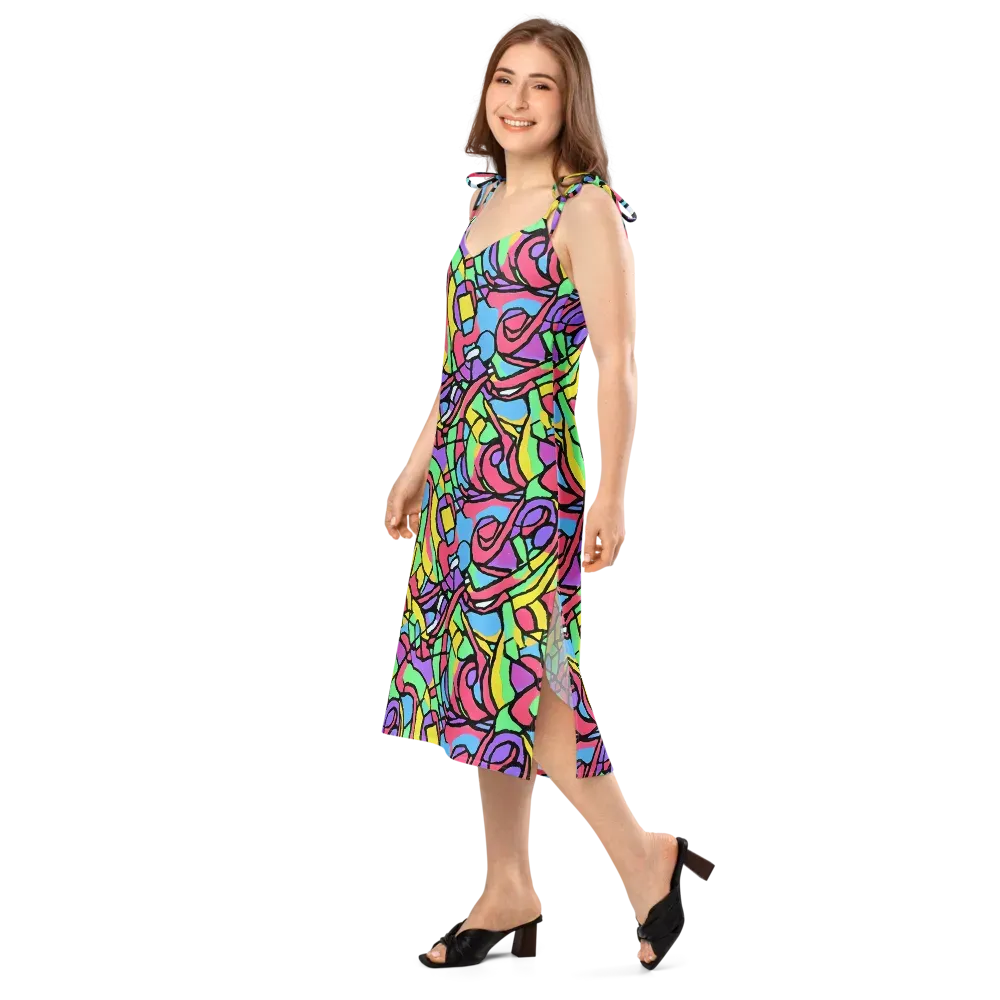 Acid Stained Glass on Slip Dress — Left Front