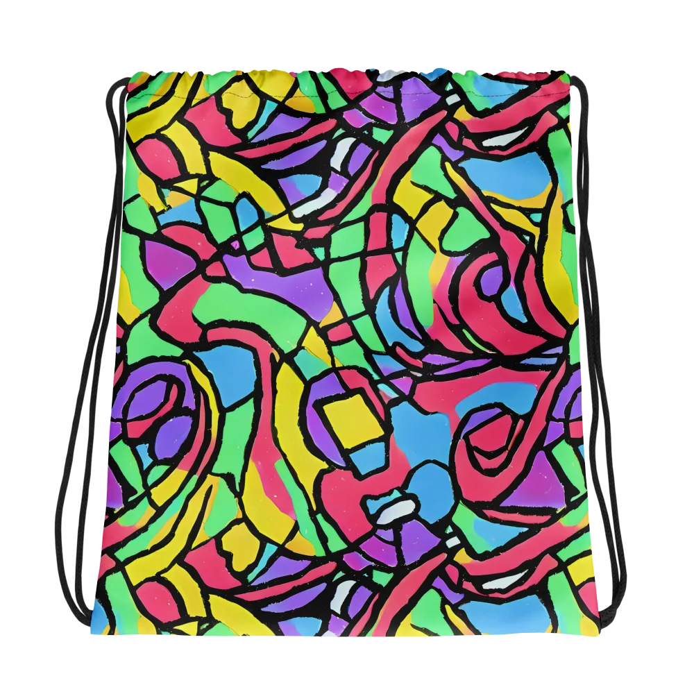 Acid Stained Glass on Drawstring Bag — Photo