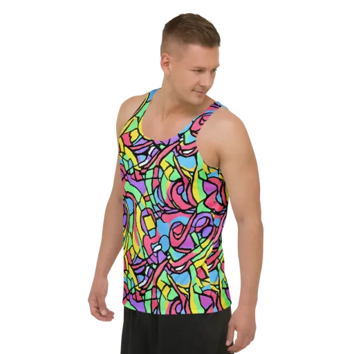 Acid Stained Glass on a Men's Tank Top
