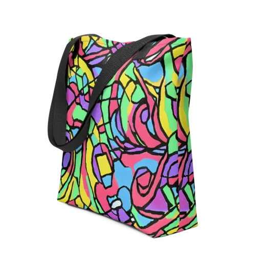 Acid Stained Glass on a Tote Bag