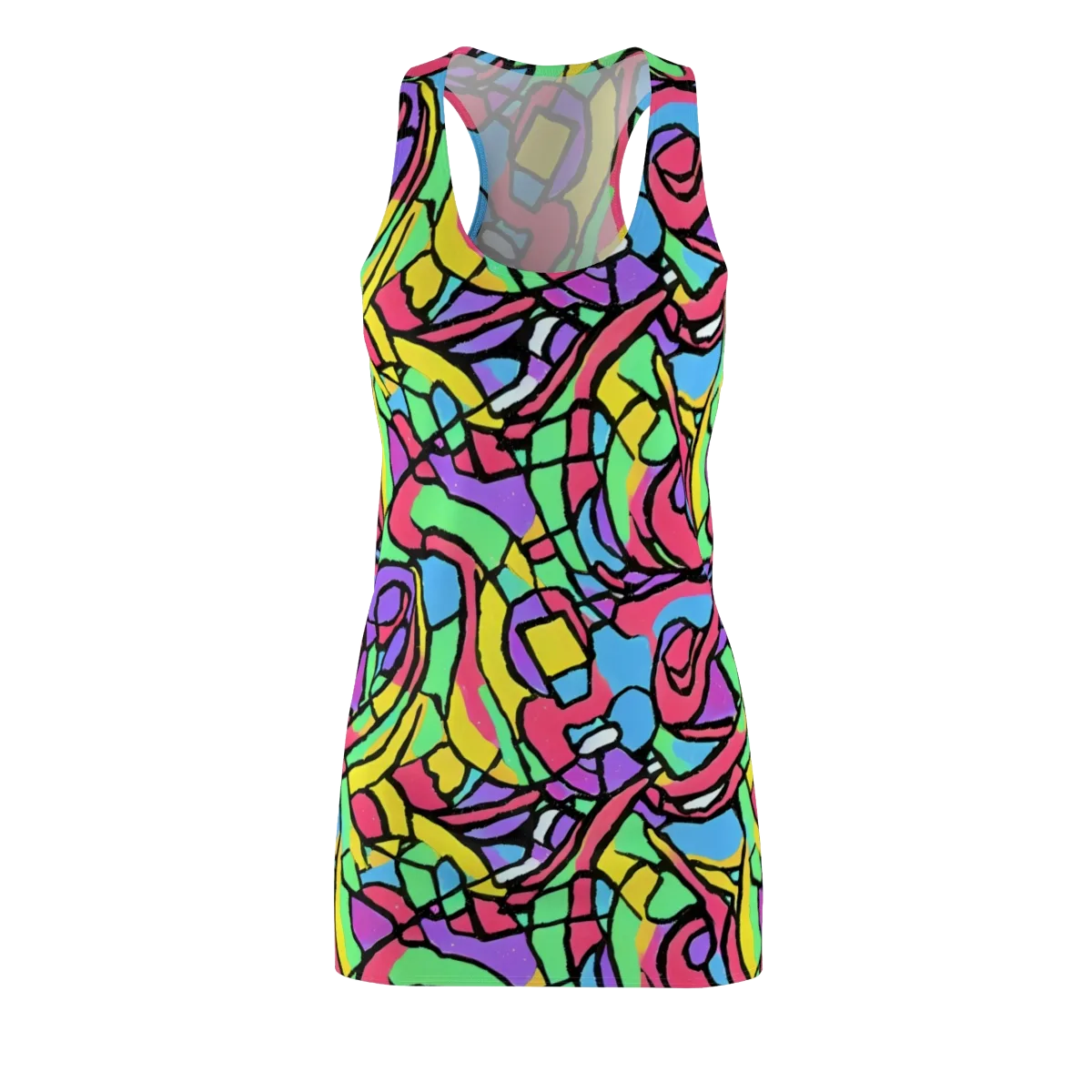 Acid Stained Glass on Racerback Dress — Front